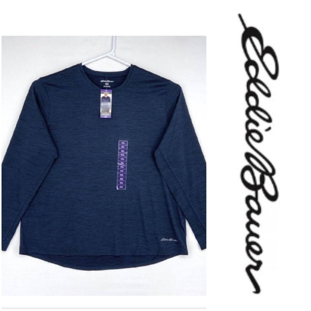 Eddie Bauer Mens Size 2XL T-Shirt Active Dark Blue